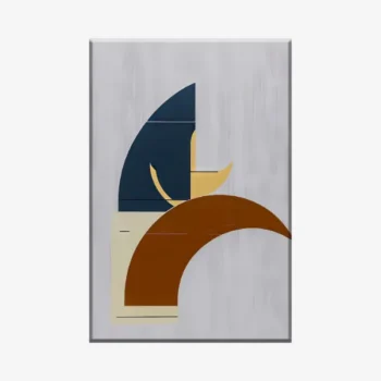 لوحة فن عصري - أشكال هندسية - ألوان دافئة - حديث - لوحات كانفاس - لوحات حائط