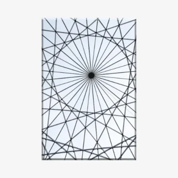 لوحة هندسية - شبكة معمارية - سماء زرقاء - حديثة - لوحات فن عصري - لوحات كانفاس