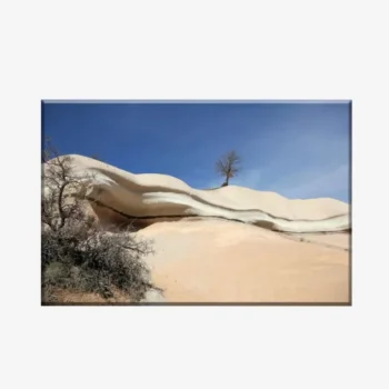 لوحة طبيعة هادئة - صخور متموجة - سماء زرقاء - مشمس - لوحات طبيعة - لوحات كانفاس